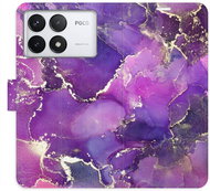 iSaprio Flip Case Purple Marble for Poco F6 Pro - Phone Cover