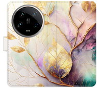 iSaprio Flip case Gold Leaves 02 for Xiaomi 14 Ultra - Phone Cover