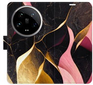 iSaprio Flip Case Gold Pink Marble 02 for Xiaomi 14 Ultra - Phone Cover