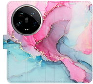iSaprio Flip case PinkBlue Marble for Xiaomi 14 Ultra - Phone Cover