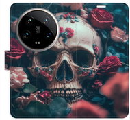 iSaprio Flip case Skull in Roses 02 for Xiaomi 14 Ultra - Phone Cover