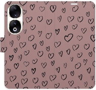 iSaprio Flip case Heart Dark 02 for Honor 90 5G - Phone Case