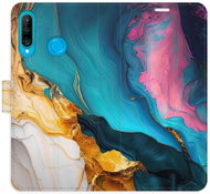 iSaprio Flip case Colourful Marble for Huawei P30 Lite - Phone Case