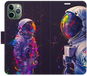 Pouzdro na mobil iSaprio Flip pouzdro Neon Astronaut 02 pro iPhone 11 Pro - Pouzdro na mobil