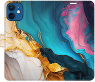 iSaprio Flip Case Colourful Marble for iPhone 12 mini - Phone Case