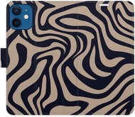 iSaprio Flip Case Zebra Black 02 for iPhone 12 mini - Phone Case