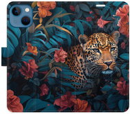 iSaprio Flip Case Flower Jaguar 02 for iPhone 13 - Phone Case