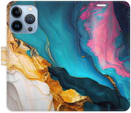 iSaprio Flip Case Colourful Marble for iPhone 13 Pro - Phone Case