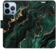 iSaprio Flip Case Emerald 02 for iPhone 13 Pro - Phone Case