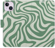 iSaprio Flip Case Zebra Green 02 for iPhone 14 Plus - Phone Case