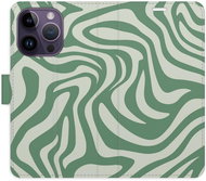 iSaprio Flip Case Zebra Green 02 for iPhone 14 Pro - Phone Case