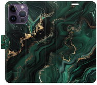 iSaprio Flip Case Emerald 02 for iPhone 14 Pro Max - Phone Case