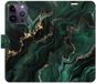 Pouzdro na mobil iSaprio Flip pouzdro Emerald 02 pro iPhone 14 Pro Max - Pouzdro na mobil
