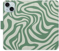 iSaprio Flip Case Zebra Green 02 for iPhone 15 Plus - Phone Case