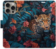iSaprio Flip Case Flower Jaguar 02 for iPhone 15 Pro Max - Phone Case