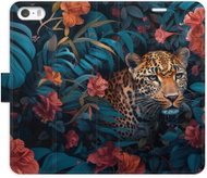 iSaprio Flip Case Flower Jaguar 02 for iPhone 5/5S/SE - Phone Case