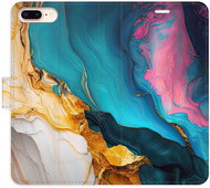 iSaprio Flip Case Colourful Marble for iPhone 7 Plus - Phone Case