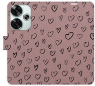 iSaprio Flip case Heart Dark 02 for Poco F6 - Phone Case