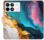 iSaprio Flip Case Colourful Marble for Poco F6 Pro - Phone Case