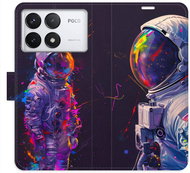 iSaprio Flip Case Neon Astronaut 02 for Poco F6 Pro - Phone Case
