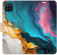 iSaprio Flip Case Colourful Marble for Samsung Galaxy A12 - Phone Case