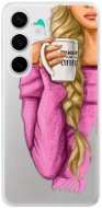 iSaprio My Coffe and Blond Girl - Samsung Galaxy S24 - Phone Cover