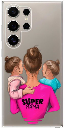 iSaprio Super Mama - Two Girls - Samsung Galaxy S24 Ultra - Phone Cover - Main image