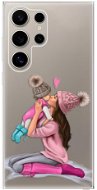 iSaprio Kissing Mom – Brunette and Girl – Samsung Galaxy S24 Ultra - Kryt na mobil