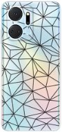 iSaprio Abstract Triangles 03 – black – Honor X7a - Kryt na mobil
