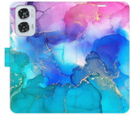 iSaprio flip pouzdro BluePink Paint pro Motorola Edge 50 Fusion - Phone Case