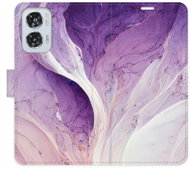 iSaprio flip pouzdro Purple Paint pro Motorola Edge 50 Fusion - Phone Case