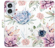 iSaprio flip pouzdro Succulents Pattern pro Motorola Edge 50 Fusion - Phone Case