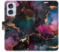 iSaprio flip pouzdro Dark Marble pro Motorola Edge 50 Fusion - Phone Case