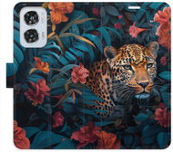 iSaprio flip pouzdro Flower Jaguar 02 pro Motorola Edge 50 Fusion - Phone Case