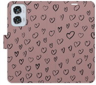 iSaprio flip pouzdro Heart Dark 02 pro Motorola Edge 50 Fusion - Phone Case