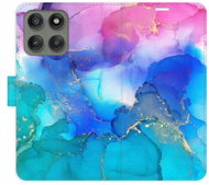 iSaprio flip pouzdro BluePink Paint pro Motorola Edge 60 Pro / 60 Fusion - Phone Case
