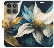 iSaprio flip pouzdro Gold Flowers pro Motorola Edge 60 Pro / 60 Fusion - Phone Case