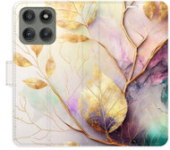 iSaprio flip pouzdro Gold Leaves 02 pro Motorola Edge 60 Pro / 60 Fusion - Phone Case