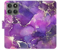 iSaprio flip pouzdro Purple Marble pro Motorola Edge 60 Pro / 60 Fusion - Phone Case