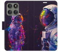 iSaprio flip pouzdro Neon Astronaut 02 pro Motorola Edge 60 Pro / 60 Fusion - Phone Case