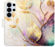 iSaprio flip pouzdro Gold Leaves 02 pro Samsung Galaxy S26 Ultra - Phone Case
