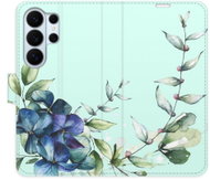 iSaprio flip pouzdro Blue Flowers pro Samsung Galaxy S26 Ultra - Phone Case