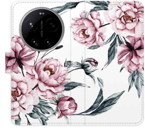 iSaprio Pink Flowers Flip Case for Xiaomi 17 Ultra - Phone Case - Main image