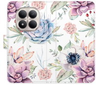 iSaprio flip pouzdro Succulents Pattern pro Xiaomi Redmi Note 15 Pro 5 G - Phone Case