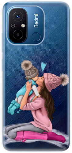 iSaprio Kissing Mom pro Brunette and Boy pro Xiaomi Redmi 12C - Phone Cover - Main image