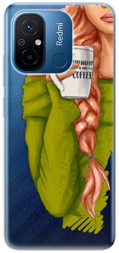 iSaprio My Coffe and Redhead Girl pro Xiaomi Redmi 12C - Phone Cover - Main image