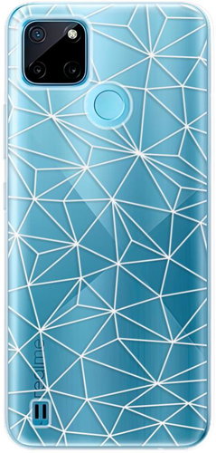 iSaprio Abstract Triangles 03 pro white pro Realme C21Y / C25Y - Phone Cover - Main image