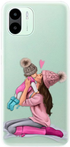 iSaprio Kissing Mom pro Brunette and Girl pro Xiaomi Redmi A1 / A2 - Phone Cover - Main image