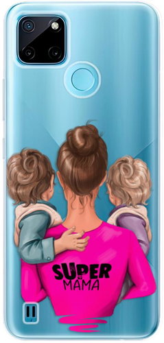 iSaprio Super Mama pro Two Boys pro Realme C21Y / C25Y - Phone Cover - Main image