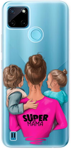 iSaprio Super Mama pro Boy and Girl pro Realme C21Y / C25Y - Phone Cover - Main image